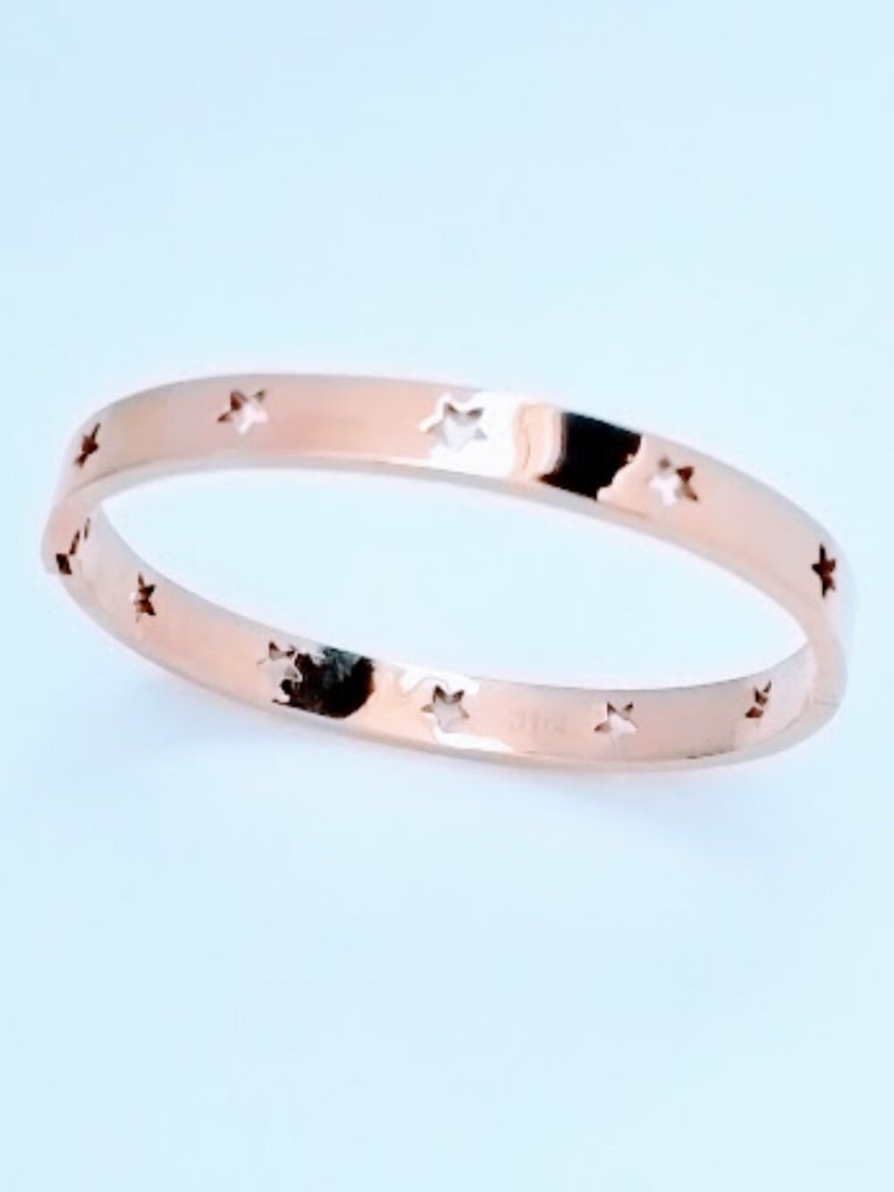 🌟 18K Gold Plated Star Bangle Rose Gold 316L Stainless Steel Trendy Jewelry